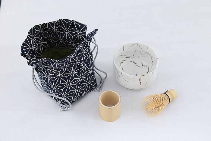 Travel tea bowl set (hemp leaf)